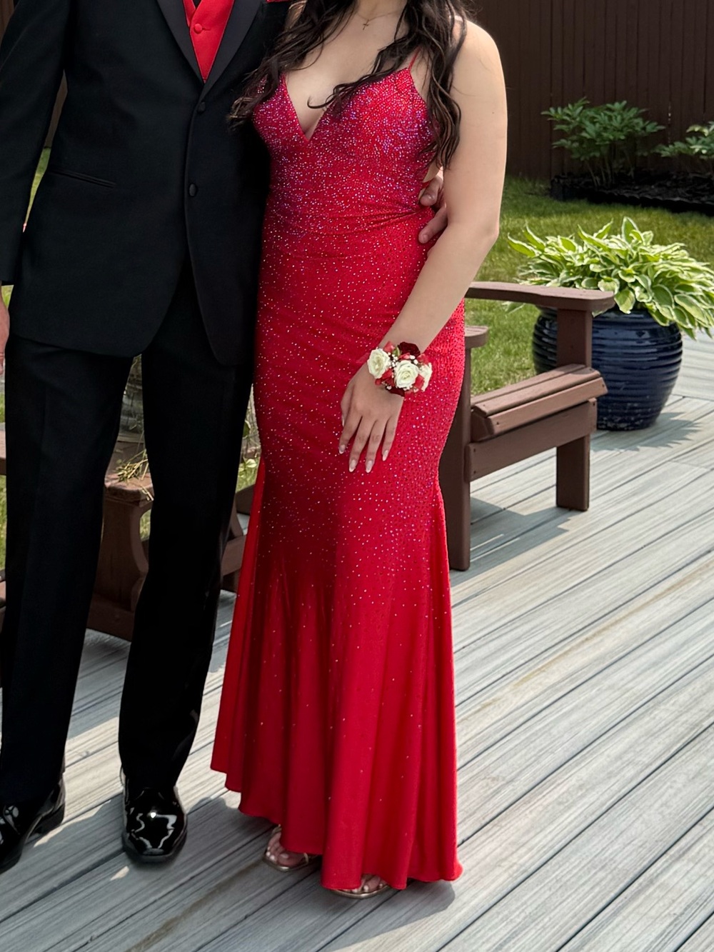 Sherri Hill Red Sequin Prom Dress